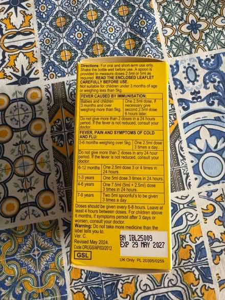 Photo of free Liquid Ibuprofen - SE26 (Sydenham, SE26) #2