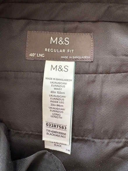 Photo of free Men’s M&S Trousers W40 Inside Leg 33 inches - very good cond (New Eltham SE9) #2