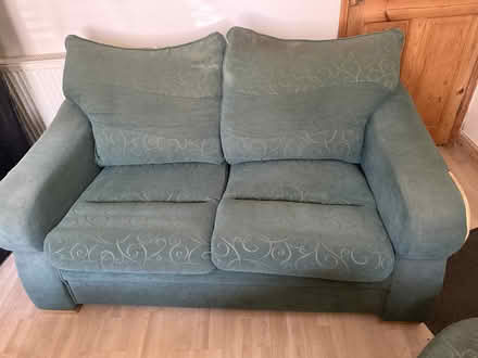 Photo of free Green 2x Sofas & Footstool (LYE DY9) #3