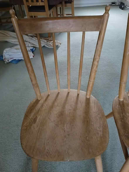Photo of free Pair of wooden 'kitchen' chairs (Wellingborough NN8 5) #2