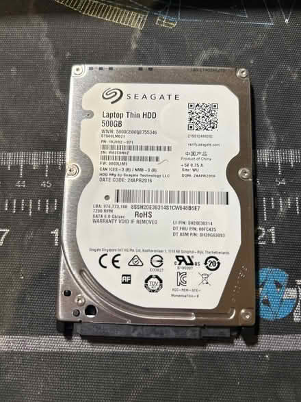 Photo of free 500GB Hard Drive 2.5” Caution (East Etobicoke) #1