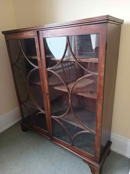 Photo of free Glass fronted cabinet – Victorian (Wellingborough NN8 5) #3