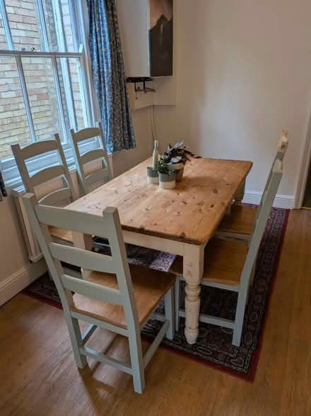 Photo of free Farmhouse Table and 6 Chairs (Iffley fields OX4) #1