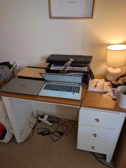 Photo of free Desk with 3 Drawers (Caldecote CP (S Cambs) CB23) #1