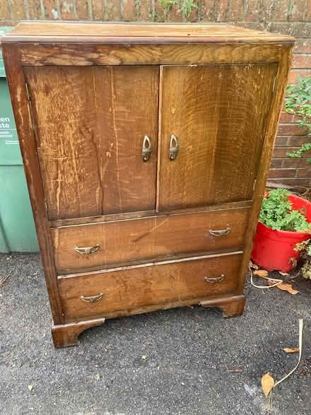 Photo of free solid Oak cuboard with 2 drawers (Glastonbury BA6) #2