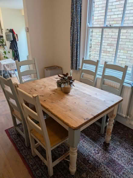 Photo of free Farmhouse Table and 6 Chairs (Iffley fields OX4) #2