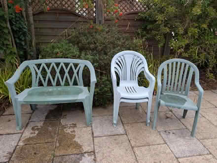 Photo of free Plastic outdoor chairs and 2 seater (Bexhill-on-Sea TN39) #4