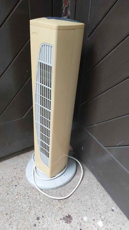 Photo of free Tower fan, discoloured but working (St Albans Jersey Farm AL4) #1