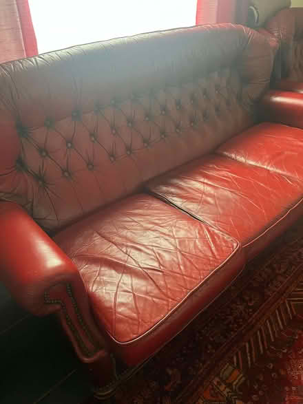 Photo of free Leather Sofa (Leedstown TR27) #1