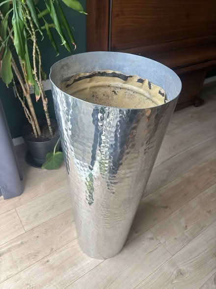Photo of free Silver plant pot (Home - Leamington spa CV31) #2