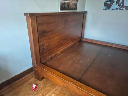 Photo of free solid wood cali king bed frame (Greenwood & 80th St) #2