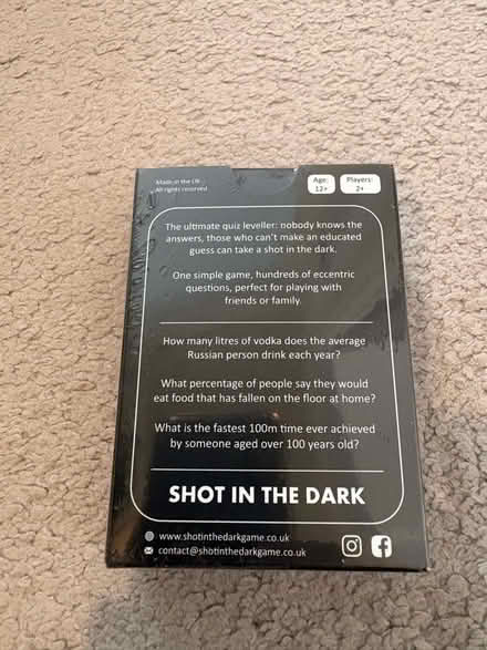 Photo of free Card Game ‘Shot in the Dark’ (Oldfield Park BA2) #2