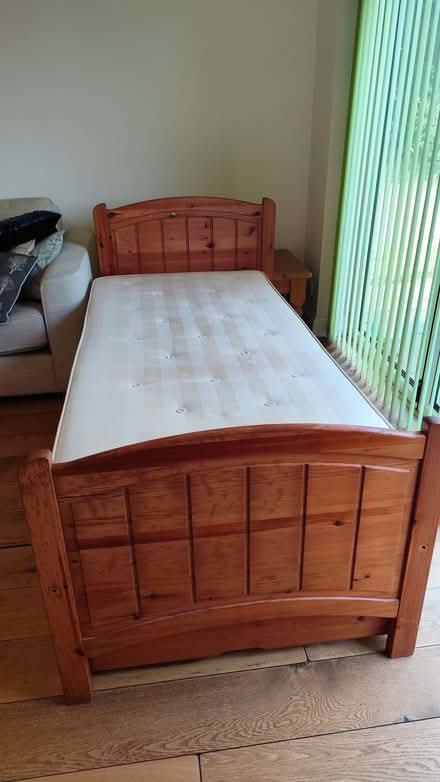 Photo of free Wooden single bed (Crowthorne RG45) #1