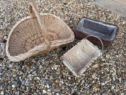Photo of free 3 Baskets, one large oval shaped and two oblong (Thorrington CO7) #1