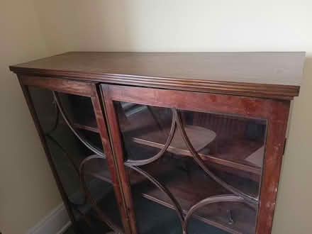 Photo of free Glass fronted cabinet – Victorian (Wellingborough NN8 5) #2