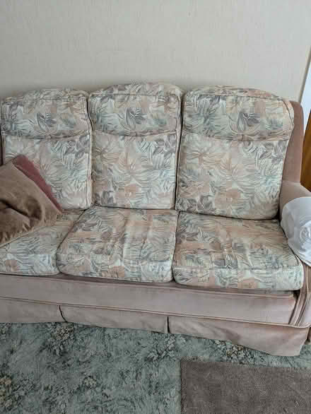 Photo of free Sofa and storage pouffe (North Harpenden AL5) #1