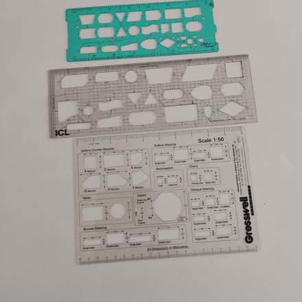 Photo of free pack of alphabet/stencils/letter transfers/protractors etc (Fords Farm RG31) #3