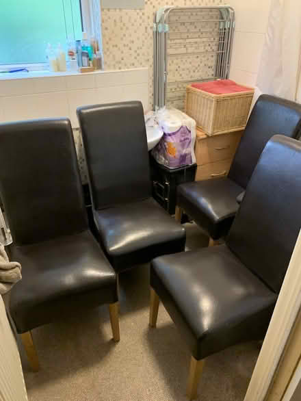 Photo of free Leather effect Dinning chairs (Tottington Bury BL8) #1