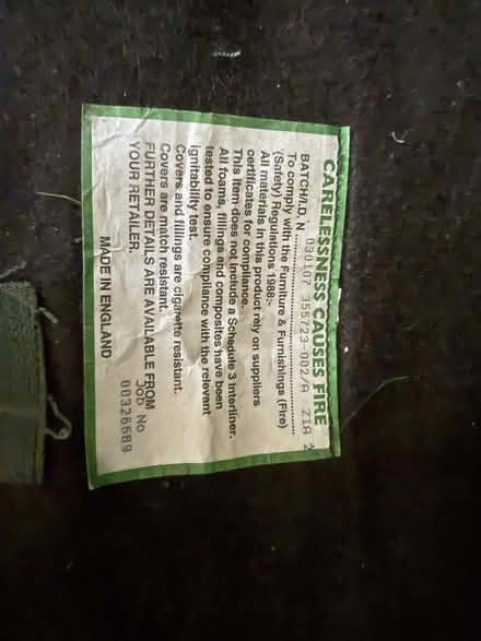Photo of free Green 2x Sofas & Footstool (LYE DY9) #2
