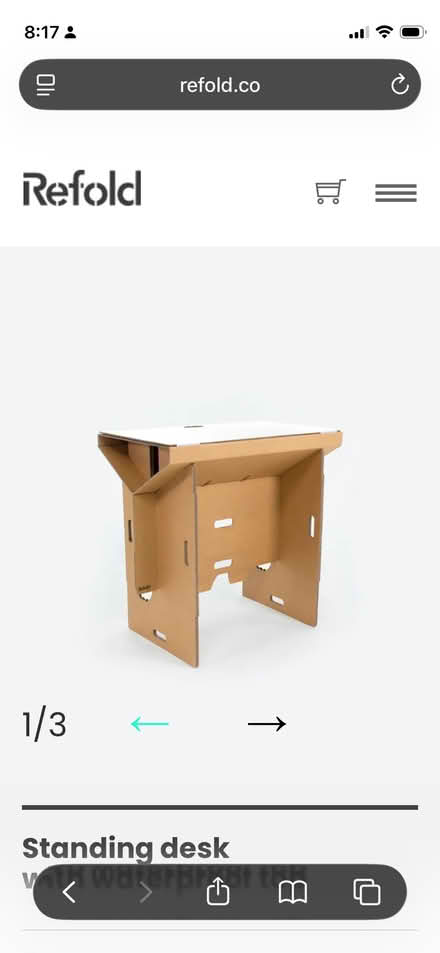 Photo of free Refold standing cardboard desk (Milford) #1