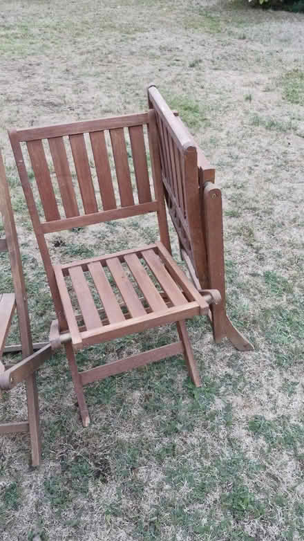 Photo of free 6 wooden folding chairs (Orpington BR6) #2