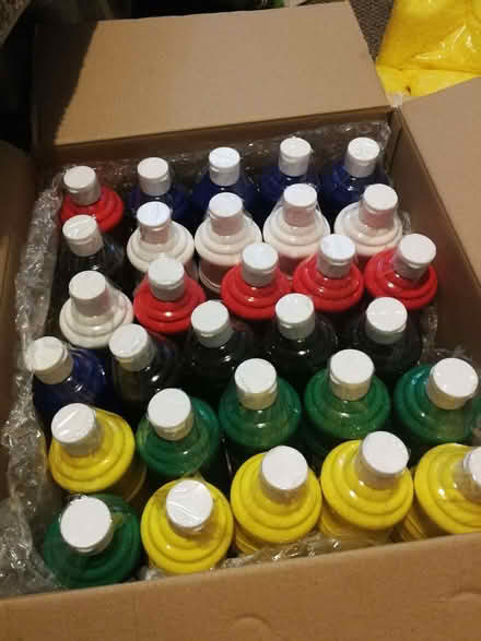 Photo of free 18 x 500ml acrylic paint brand new (Southport PR9) #2