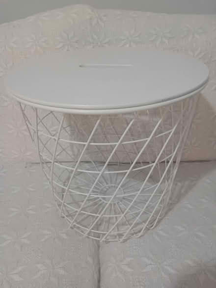 Photo of free round white open side table (Morecambe LA4) #3