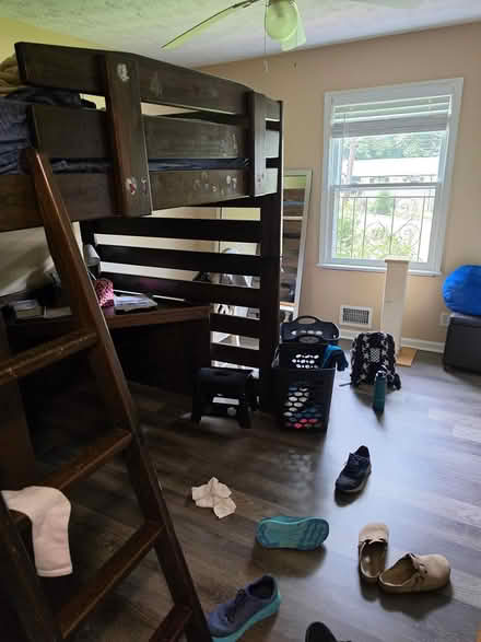 Photo of free Queen loft bed, desk, bookcase (Lawrenceville GA) #4