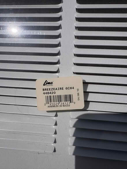Photo of free Breezeaire new white intake grill (Southern Marin) #2