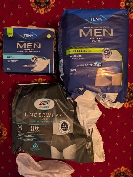 Photo of free Men's disposable continence products (Skerton LA1) #2