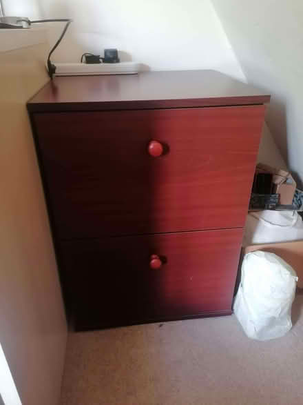 Photo of free Wooden 2 drawer filing cabinet (Stowmarket IP14) #1