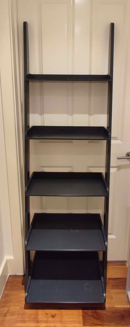 Photo of free Grey ladder-style shelving unit / bookcase (Tolworth KT6) #1