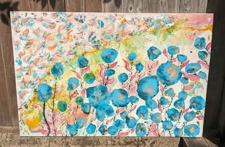 Photo of free Canvas Flowers Painting (PL4 Greenbank.) #1