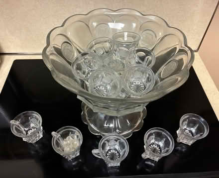 Photo of free Crystal punch bowl (Highland Park) #2