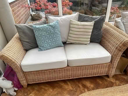 Photo of free Rattan settee and chair (Lyndon Green B26) #1