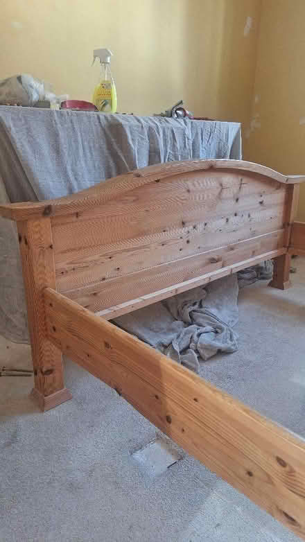 Photo of free Solid pine double bed. (Braintree CM7) #1