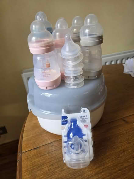 Photo of free Mam bottles and microwave steriliser (Murton/Hilton CA16) #1