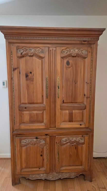 Photo of free Wood TV hutch w drawers and power (Menno Haven in Chambersburg) #1