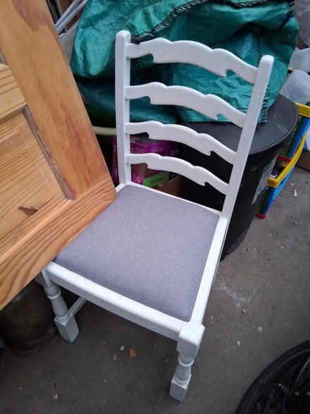Photo of free 4 solid dining Chairs, new covers (Pendeford Wolverhampton WV9) #1