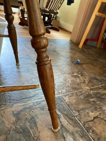 Photo of free Five wooden kitchen chairs (Cowichan Bay) #2
