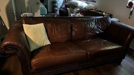 Photo of free Leather sofa w/ottomon (30066) #1