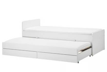 Photo of free SLÄKT Bed frame with underbed and storage, white, 90x200 cm (Herne Hill SE24) #1