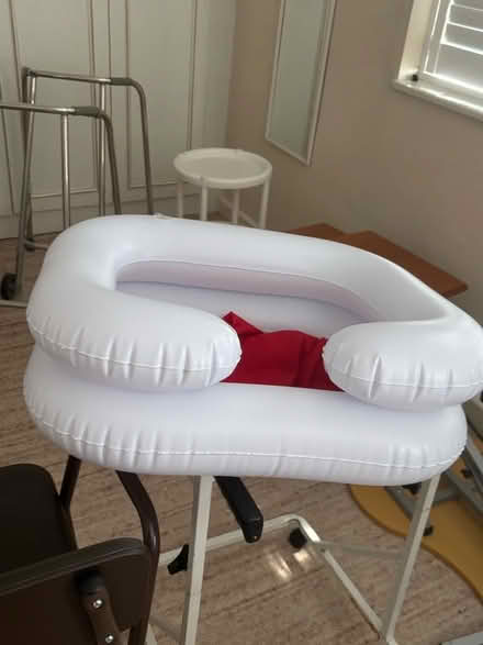 Photo of free Blow up bed hair washer with water proof cover. (Hertsmere WD6) #1
