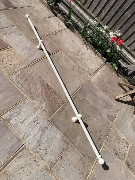 Photo of free White wooden curtain pole (New Haw, KT15) #1