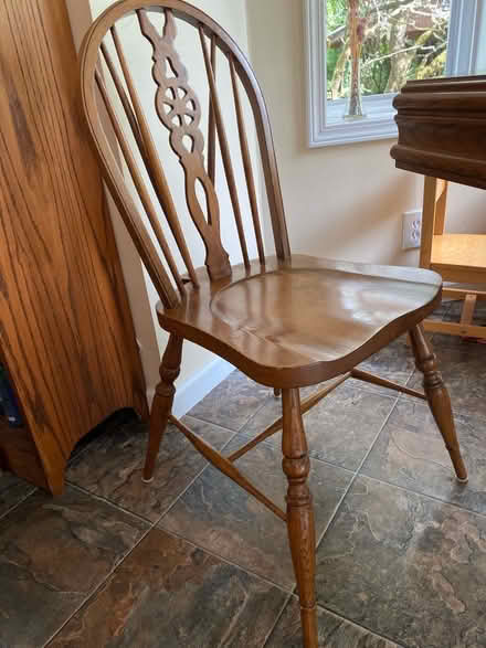 Photo of free Five wooden kitchen chairs (Cowichan Bay) #1