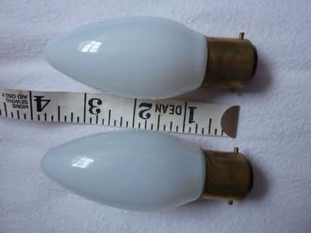 Photo of free 2 bayonet pointy light bulbs (Kingsmead BA1) #1