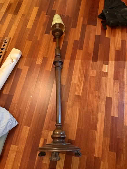 Photo of free Tall Dark Wood standard lamp (bognor regis PO22) #2