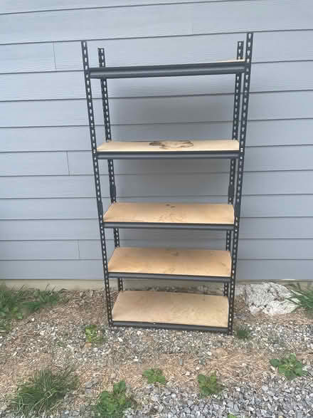Photo of free Metal framed shelving (North Asheville) #2