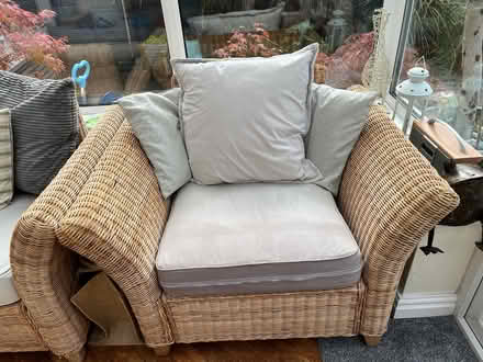 Photo of free Rattan settee and chair (Lyndon Green B26) #2