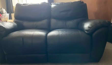 Photo of free Dark Navy Blue Leather Recline Sofa (Bensham NE8) #4